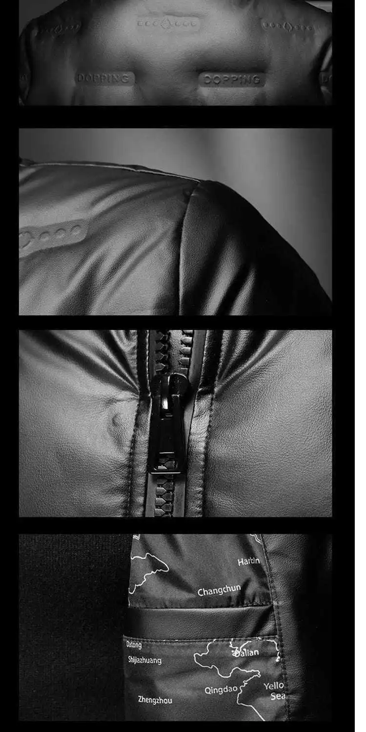 معطف سميك من القطن للرجال عصري عصري بياقة واقفة معطف لامع دافئ قصير جاكيتات للرجال