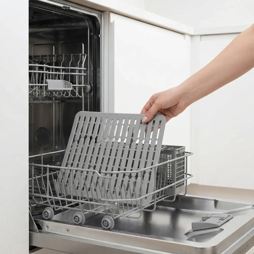 

Kitchen Tool Silicone Sink Mat Non-Slip Gray Sink Protector Heat Insulation Square Heat Insulation Pad Preventing Breakage