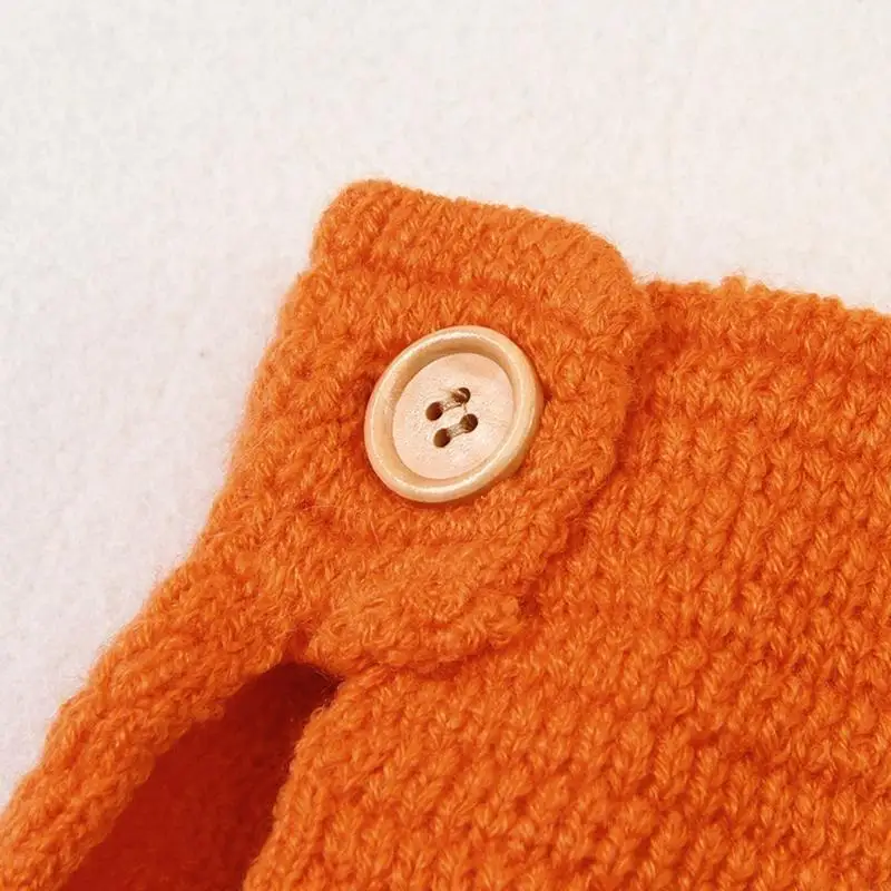 95AE دعامة تصوير لحديثي الولادة، صور للأطفال الرضع، ملابس كروشيه على شكل حيوانات