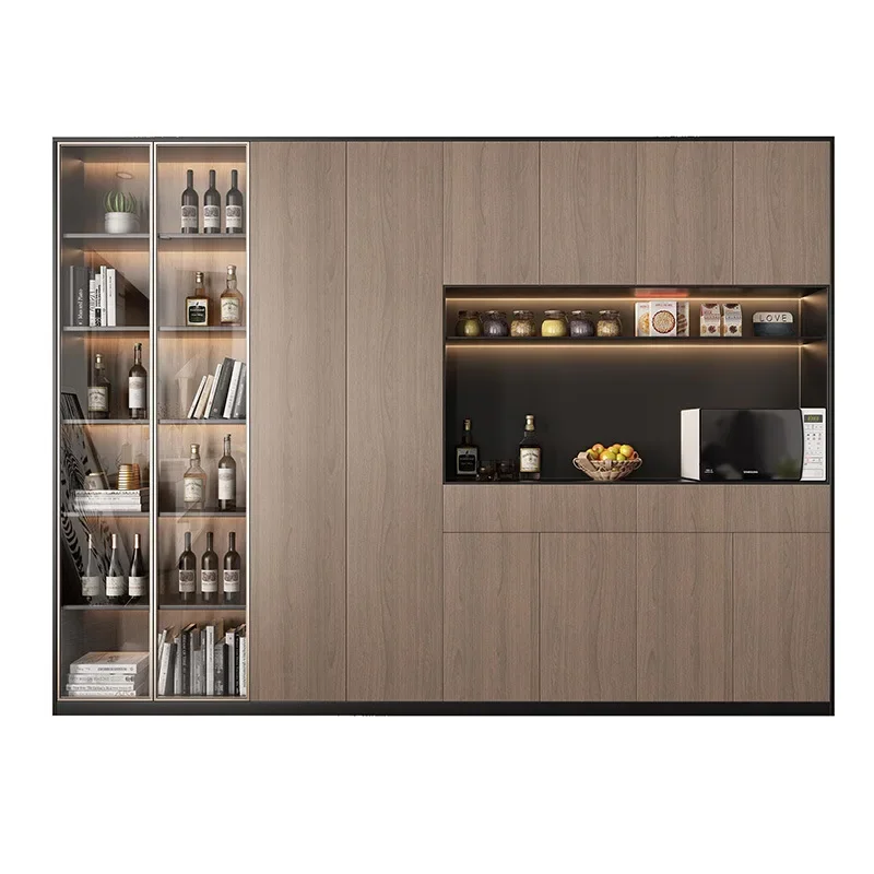 

Restaurant high cabinet refrigerator embedded, customized light luxury display