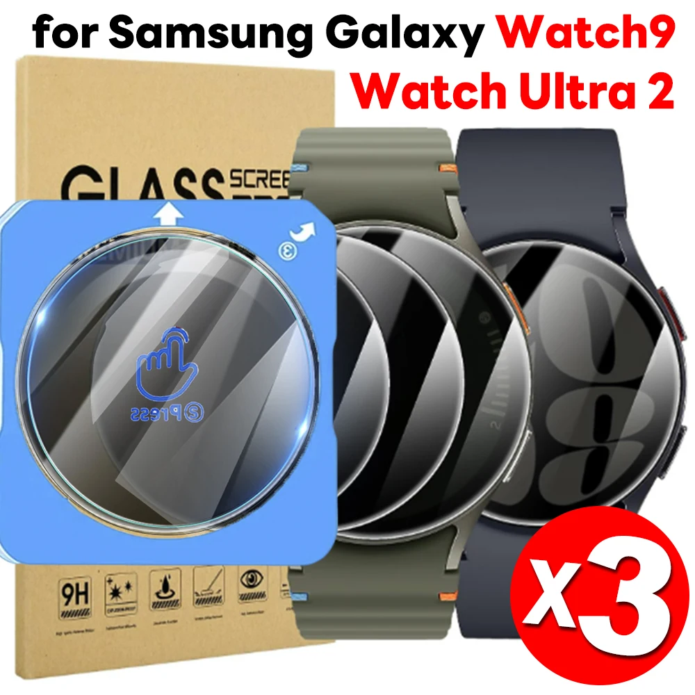 For Samsung Galaxy Wtach 9 40mm/44mm Easy Installation Tempered Glass HD Anti-scratch Protective Films for Galaxy Watch Ultra 2