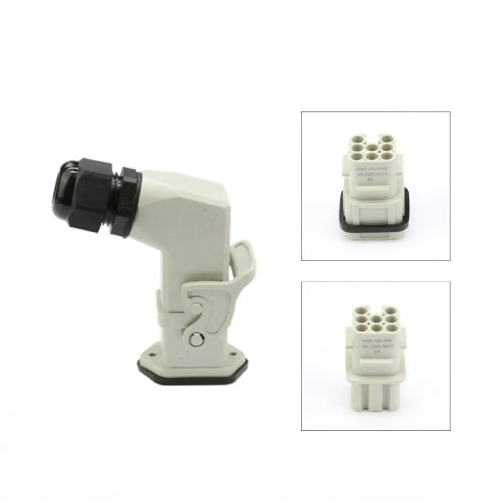 Electrical Control Connector HA004 Industrial Plug Plastic Case M20 Side Output Horizontal Surface Coupling For WZAZDQ
