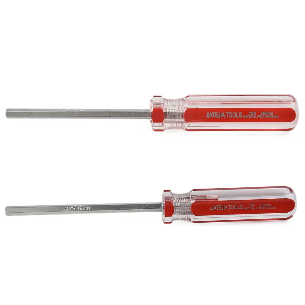 1.5-6mm Hexagon Screwdriver Set Flat Head Hex Magnetic Repair Home Repairing Tool Steel Screw Driver Locked Screws Silver Red