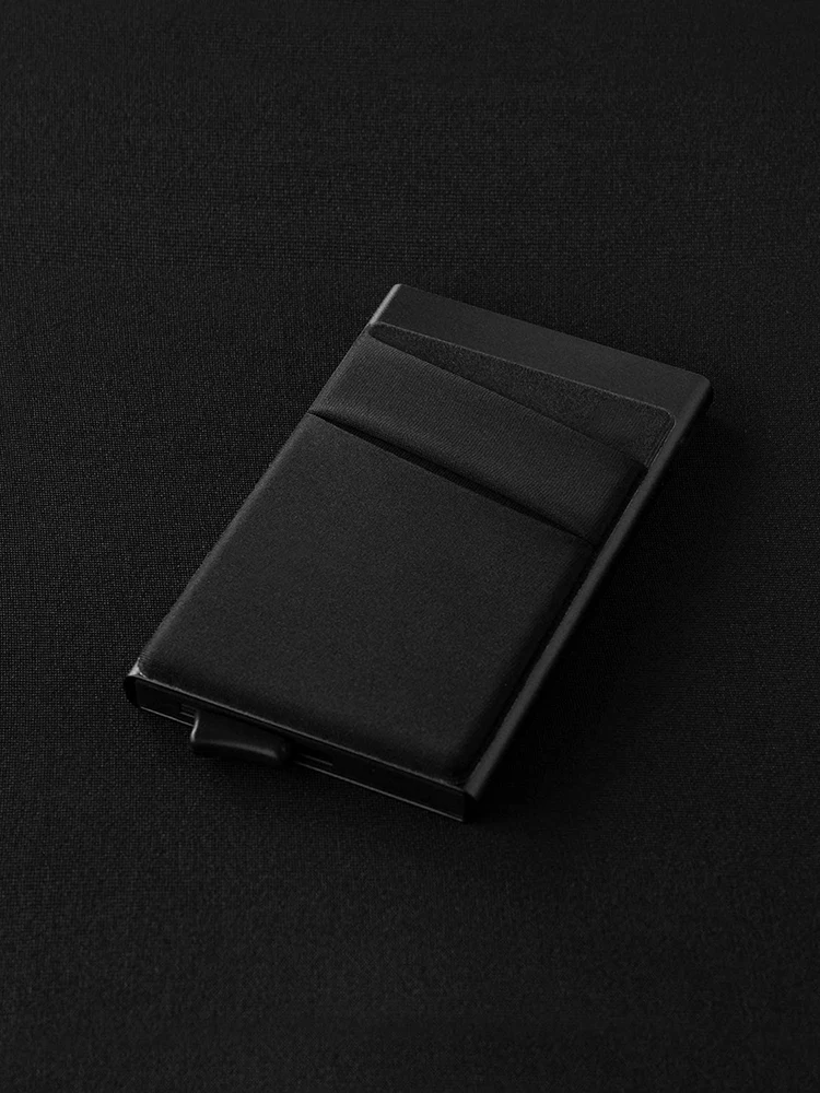 YATBEST Card Holder Automatic Pop-Up With Money Bag Ultra-Thin Metal Credit Card Box Aluminum Box Card Bag
