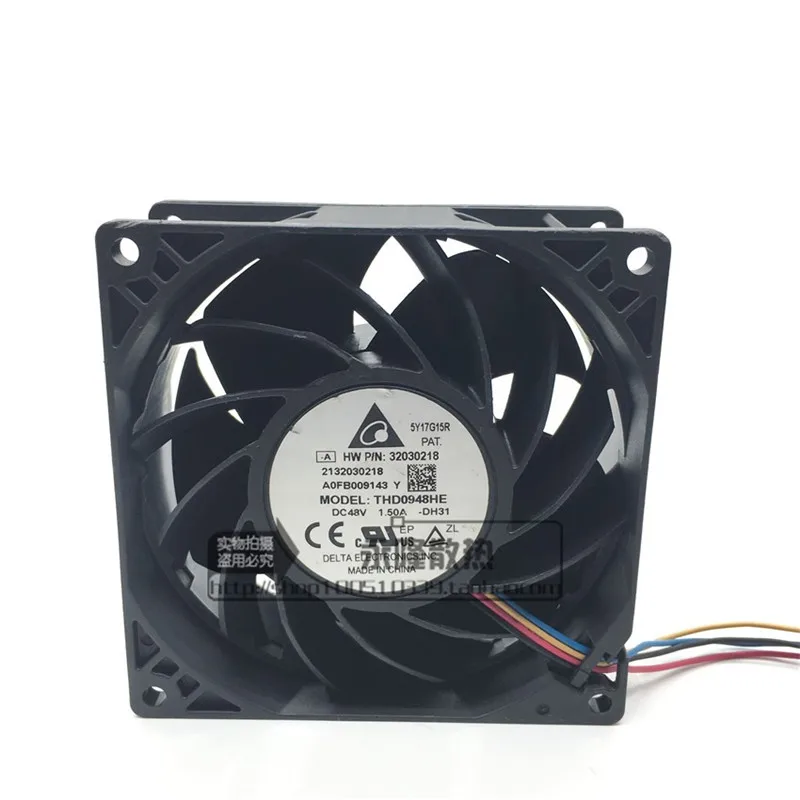 

Original THD0948HE 90 * 90 * 38MM 9CM 48V 1.50A 4-wire violent high speed server Cooling fan