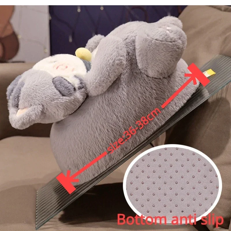 Cute soft cat plush cotton slippers, women can wear pure cotton shoes in winter, with warm and thick insulation indoors