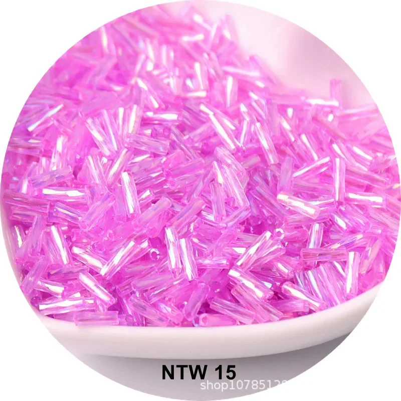 360pcs 2x6mm Colorful Transparent Twisted Bulgles Glass Beads with Spiral Seed Beads for DIY Bracelet Jewelry Making Accessories