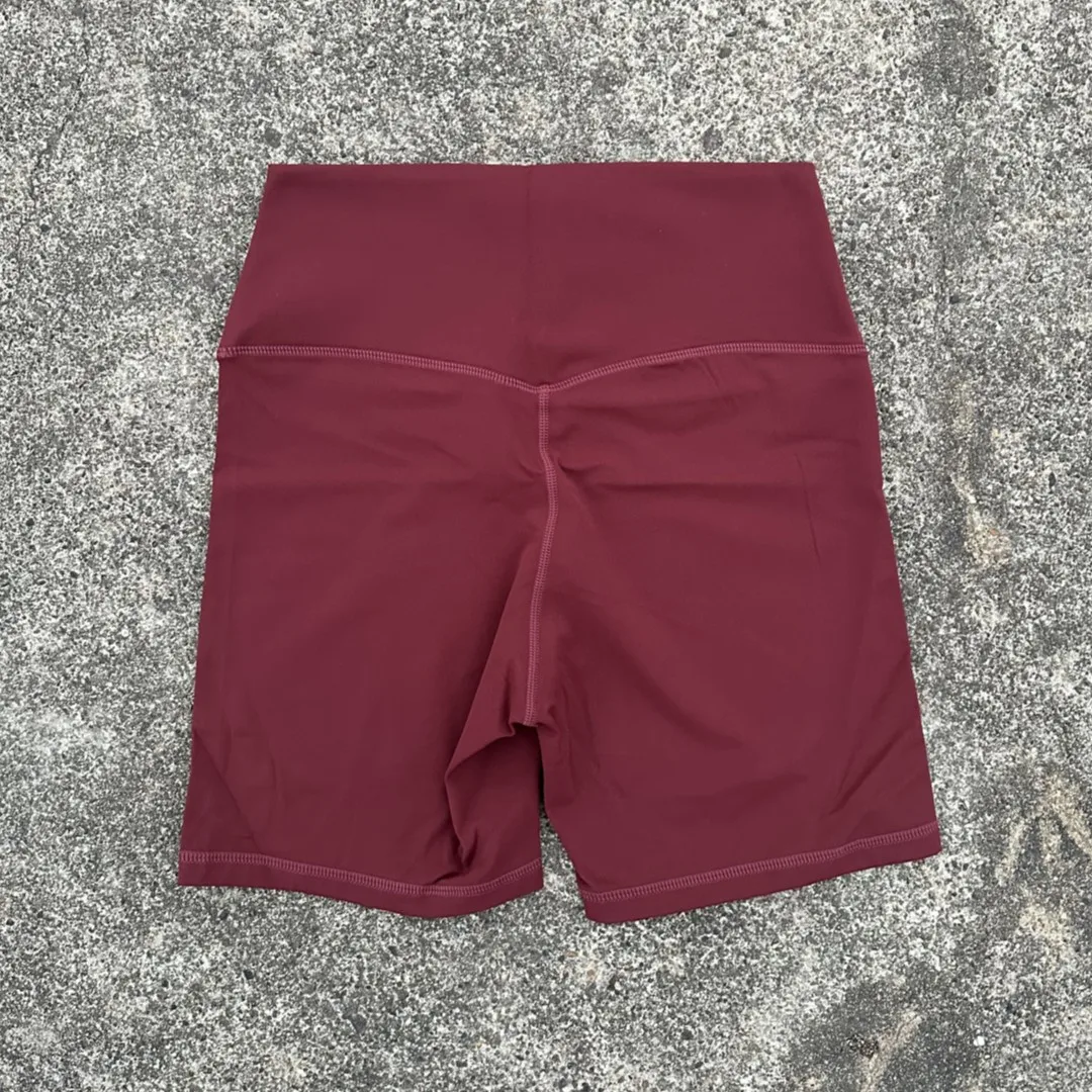 Solid Color Women Fitness Sports Short High Waist Yoga Short Leg Cycling Comprehensive Training Jog Squat Proof Internal Pocket image 3