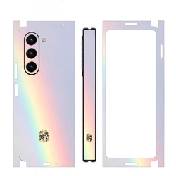 Plain Color Sticker For Samsung Galaxy Z Fold 6 5 4 3 7 5G Back Screen Protector Hing Side Skin Protective Film Fold4