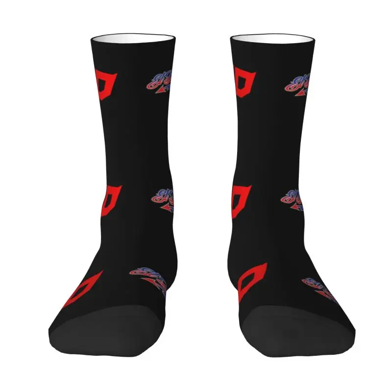 Benutzerdefinierte Modedruck Fabio Quartararo El Diablo Nummer 20 Socken Stretch Sommer Herbst Winter Motorradfahrer Sport Crew Socken