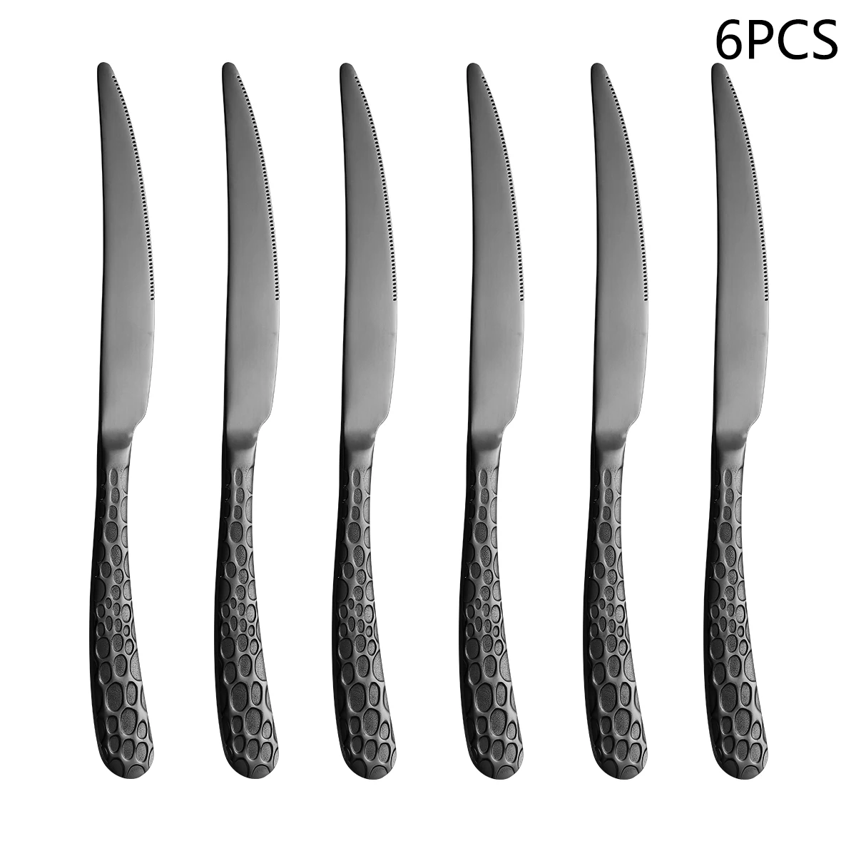 4/6/16/24pcs Black stainless steel cutlery knife, fork and spoon set Home kitchen utensils Holiday dinner tableware