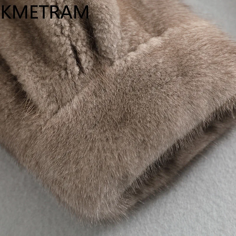 100 % ganze Nerz Pelz Jacke Frau Luxus Stehkragen Grau Echt Pelzmantel Winter Kleidung für Frauen Pelzigen Jacken 2025 Fourrure