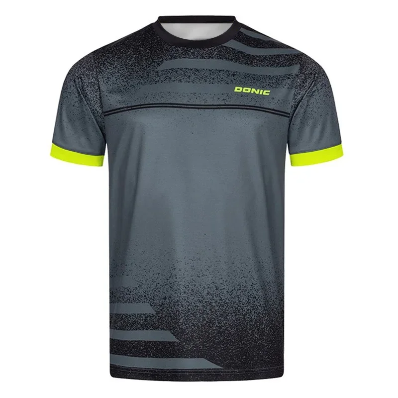Sommer Neuer 3D-Druck Trend Mode Streetwear Atmungsaktives Herren-T-Shirt für Tischtennis-Training Schnelltrocknend Kurzarm
