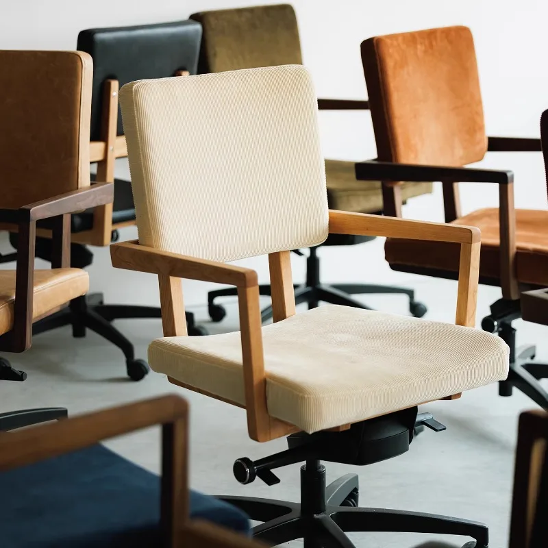 

Free swivel computer , cherry wood comfortable back chair, black walnut office , teak lifting adjustable