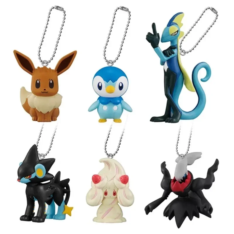 Gashaon Capsule Toy Pokemon Figures Eevee Piplup Inteleon Luxray Alcremie Darkrai Pocket Monster Pendants Kids Gifts