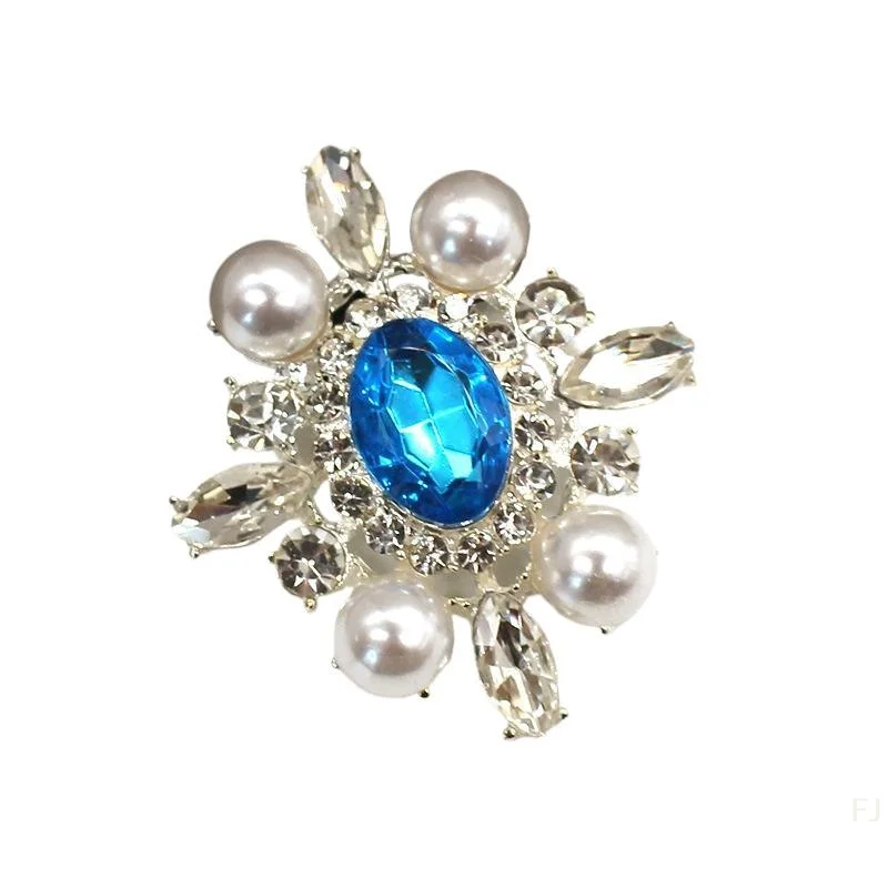 [YU] 35*40 مللي متر سبائك بيضاوية مسطحة القاع اكسسوارات الديكور اللؤلؤ حجر الراين زهرة لوحة DIY بها بنفسك الملحقات