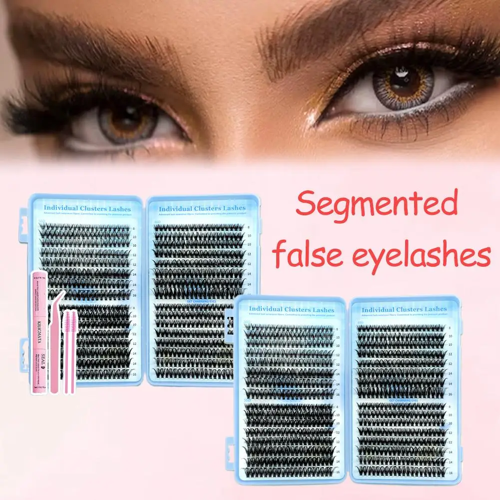 

Eyelash Extension Kit 30D 40D 50D Individual Lashes With Fluffy Length Mixed Tweezers Clusters Wispy Eyelashes Kit Glue T0U2