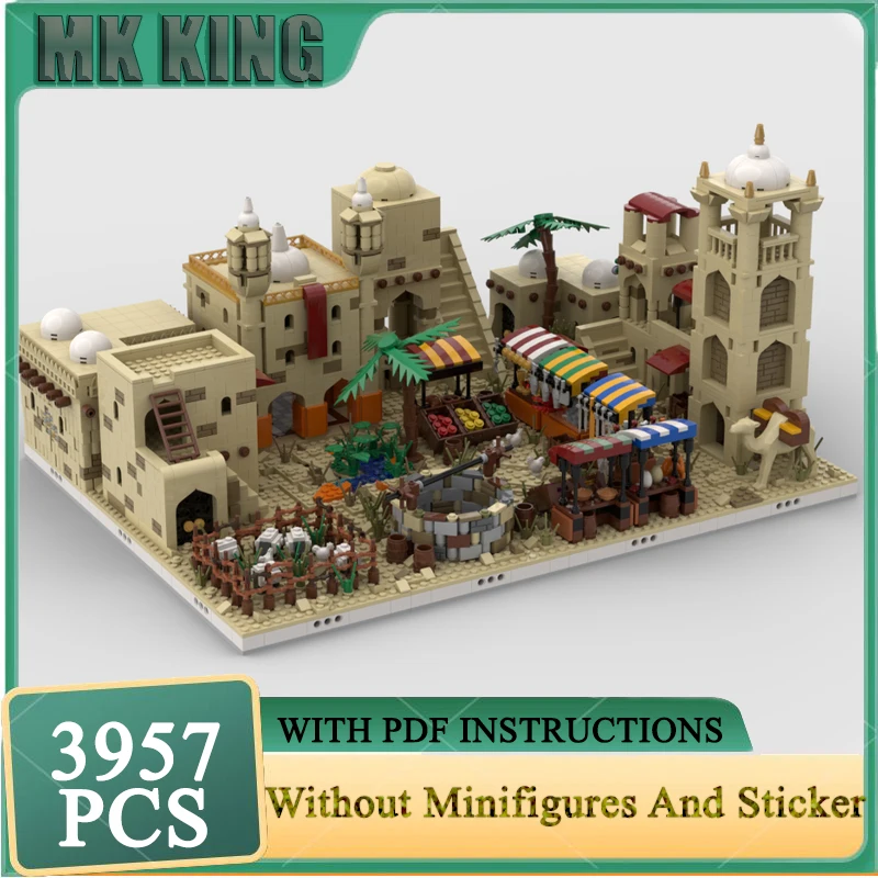 Street View Model Moc Building Bricks  Perfect Desert Village Technology Modular Blocks Gifts Toy For Children DIY Sets Assembly