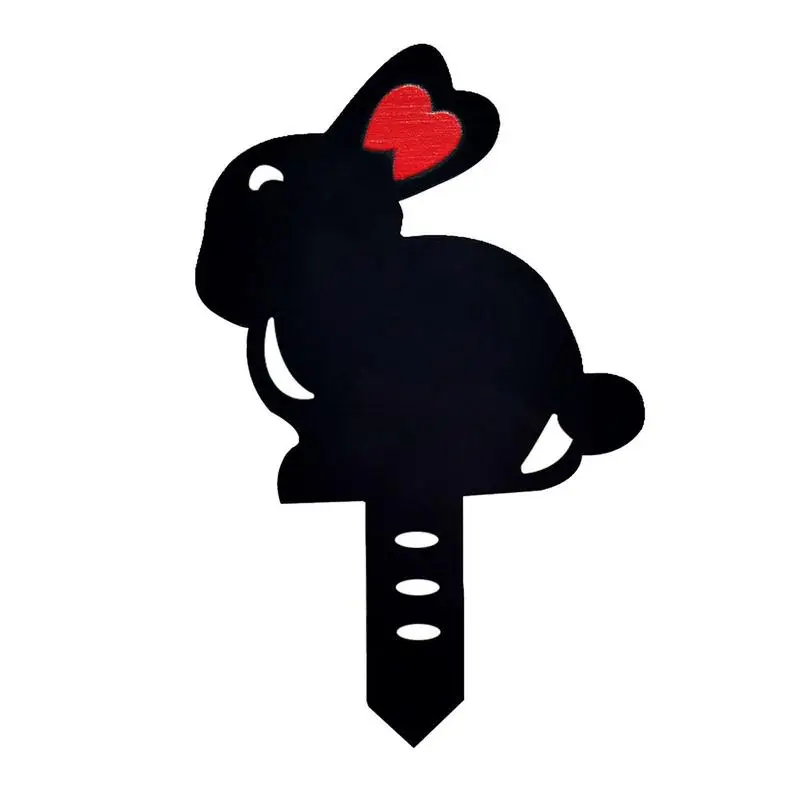 2D อะคริลิคกระต่าย Stake รูปแบบ Silhouette สัตว์ที่สมจริง Yard Art Bunny รูปปั้นตกแต่งกลางแจ้งสำหรับสนามหญ้าลานสวน