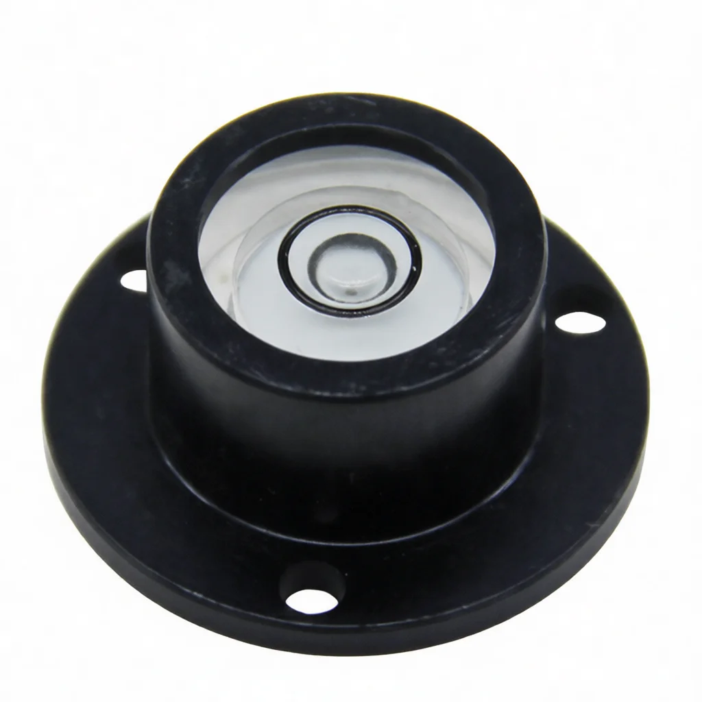 Durable Metal Bullseye Level Circular Bubble Spirit Instrument Mounting Hole Design Precise Surface Alignment Tool Calibration