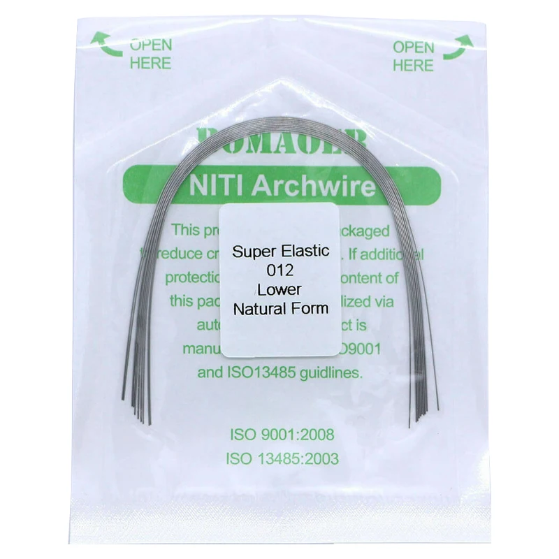 Dental Dentistry Orthodontic Arc Arches Wires Orthodontics Goods For Braces 10 Packs Round Super Elastic Niti Archwire Natural