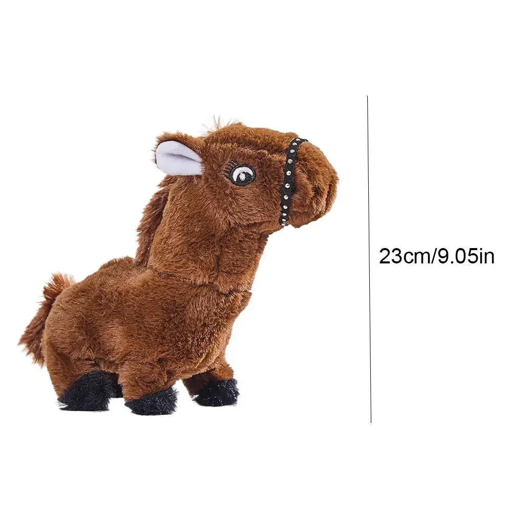 Jouet cheval électrique en peluche interactif, poney de marche réaliste, animal de compagnie électronique mignon pour enfants garçons filles sans batterie