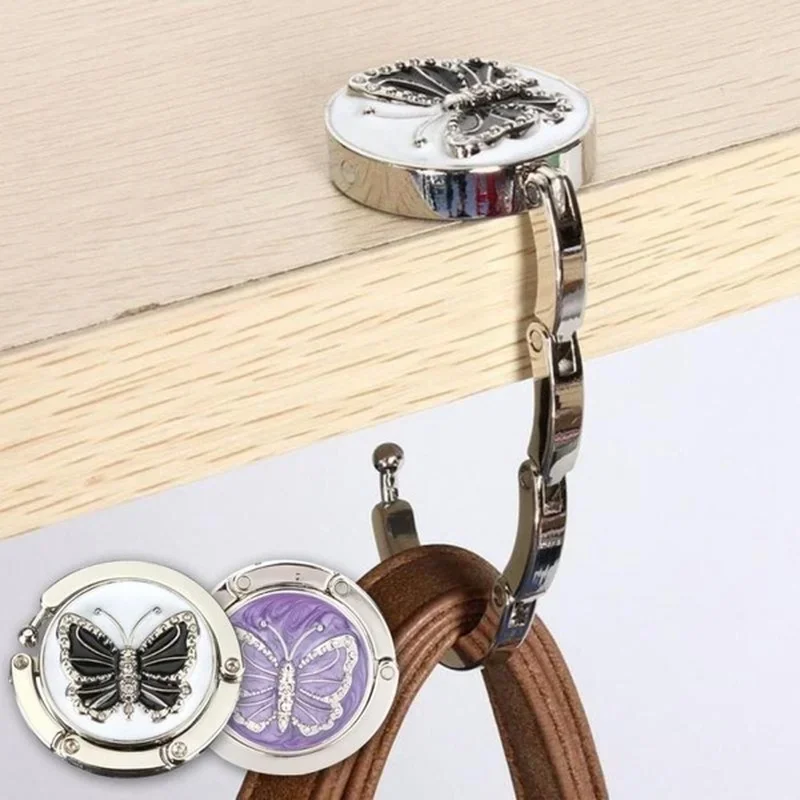 

1Pc Butterfly Foldable Hanger for Handbag Purse Bag Durable Table Hook Hang Holder