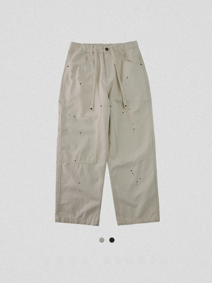 

Studio Loose Fit Straight Leg Cotton Work Trousers Men's Long Pants Youthful Vitali Sle Casual Pants Autumn Winter