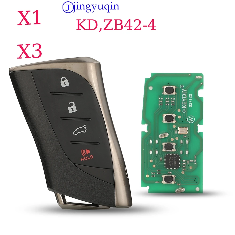 

jingyuqin X1 X3 KEYDIY KD ZB42-4 Universal Smart Remote Car Key 3+1 Buttons Compatible with For Lexus Type