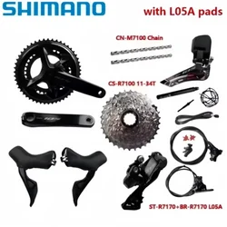 Shimano 105 Di2 R7170 R7100 2x12Speed Crank 170mm/172.5mm R7150 Rear Derailleur R7100 11-36T/11-34T Cassette Road Bike Groupset