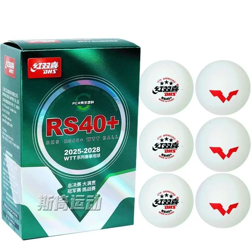 2025 جديد حقيقي DHS كرات تنس الطاولة 6 /10 قطعة مادة جديدة RS40 + بينغبونغ الكرة 2025WTT المنافسة 1/2/3 نجوم كرات التنس #6
