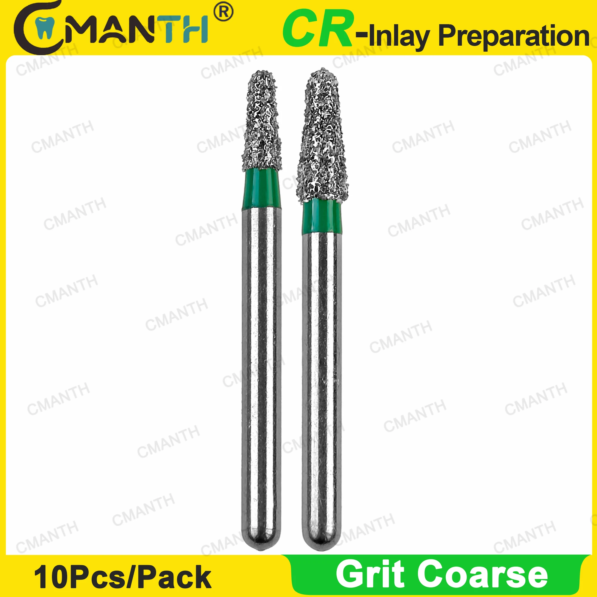 Dental Diamond Burs Drill FG 1.6mm Bur CR-11C CR-12C Inlay Preparation For High Speed Handpiece Dentistry Strawberries