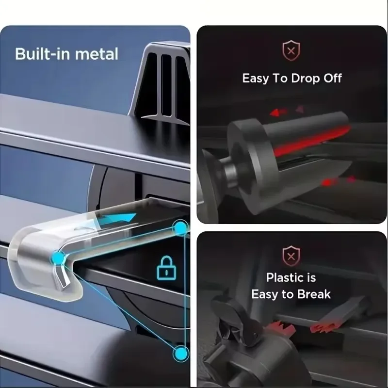 Car Phone Holder Car Air Vent Clip Mount Mobile Cell Stand Smartphone GPS Support For 4.7-6.7 Inch Mobile Devices For iPhone view 5