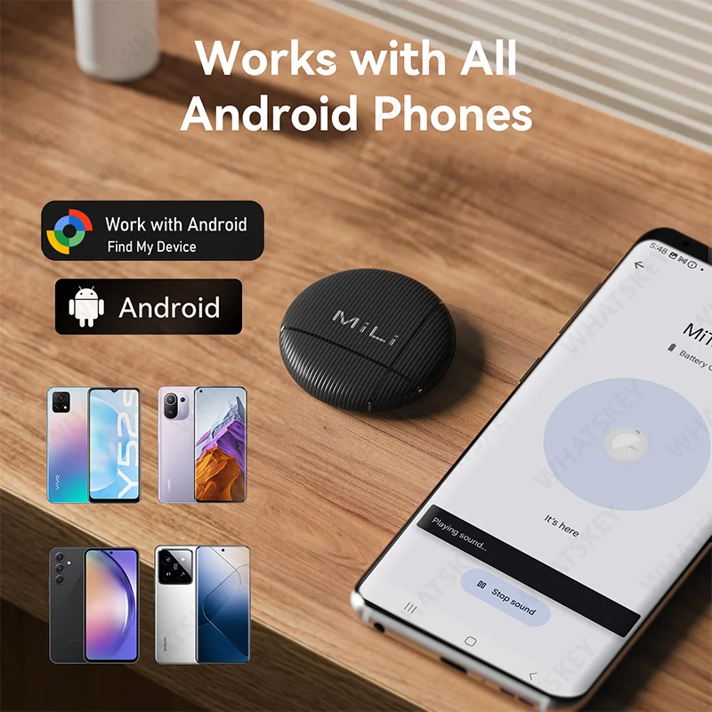 1-4PCS MiLi Smart Tag for Android Google Find Hub App Litag Tracker Item Finder Replaceable Battery Easily Track Your Wallet Bag