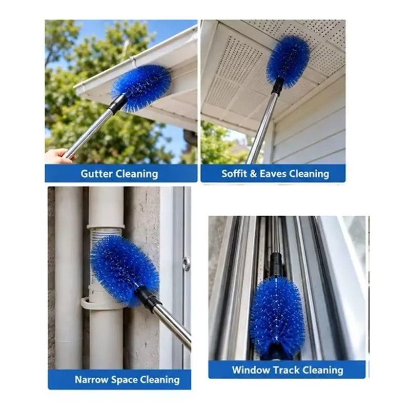 GTBL For Effortless Home, Kitchen& Living Space Gutter Cleaning Brush Set Adjustable Length Cleaning Tool Debris Removal