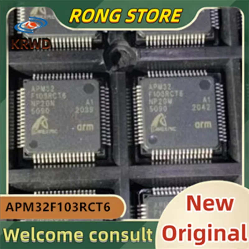 5PCS APM32 F103RCT6 New and Original Chip IC APM32F103RCT6 APM32F103 LQFP64 Cortex-M3 32-bit microcontroller-MCU