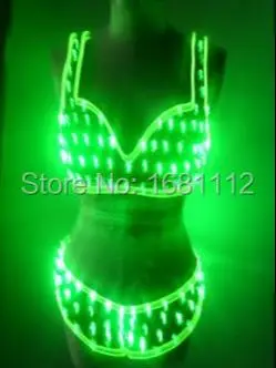 LED Costume / Luminous costume/ Ladies bra luminous shorts/LED Ballet costume party