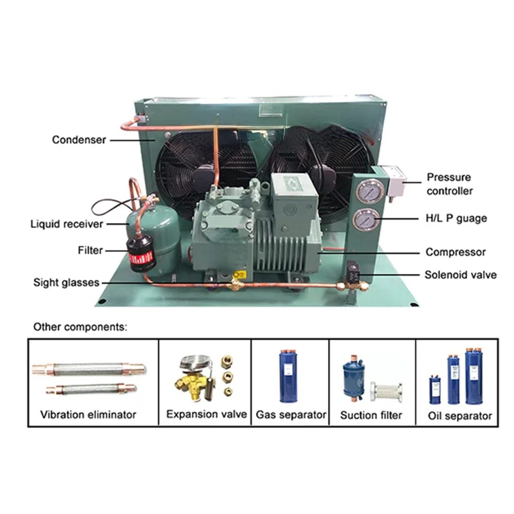 Direct cold room Condenser unit solar with room evaporator