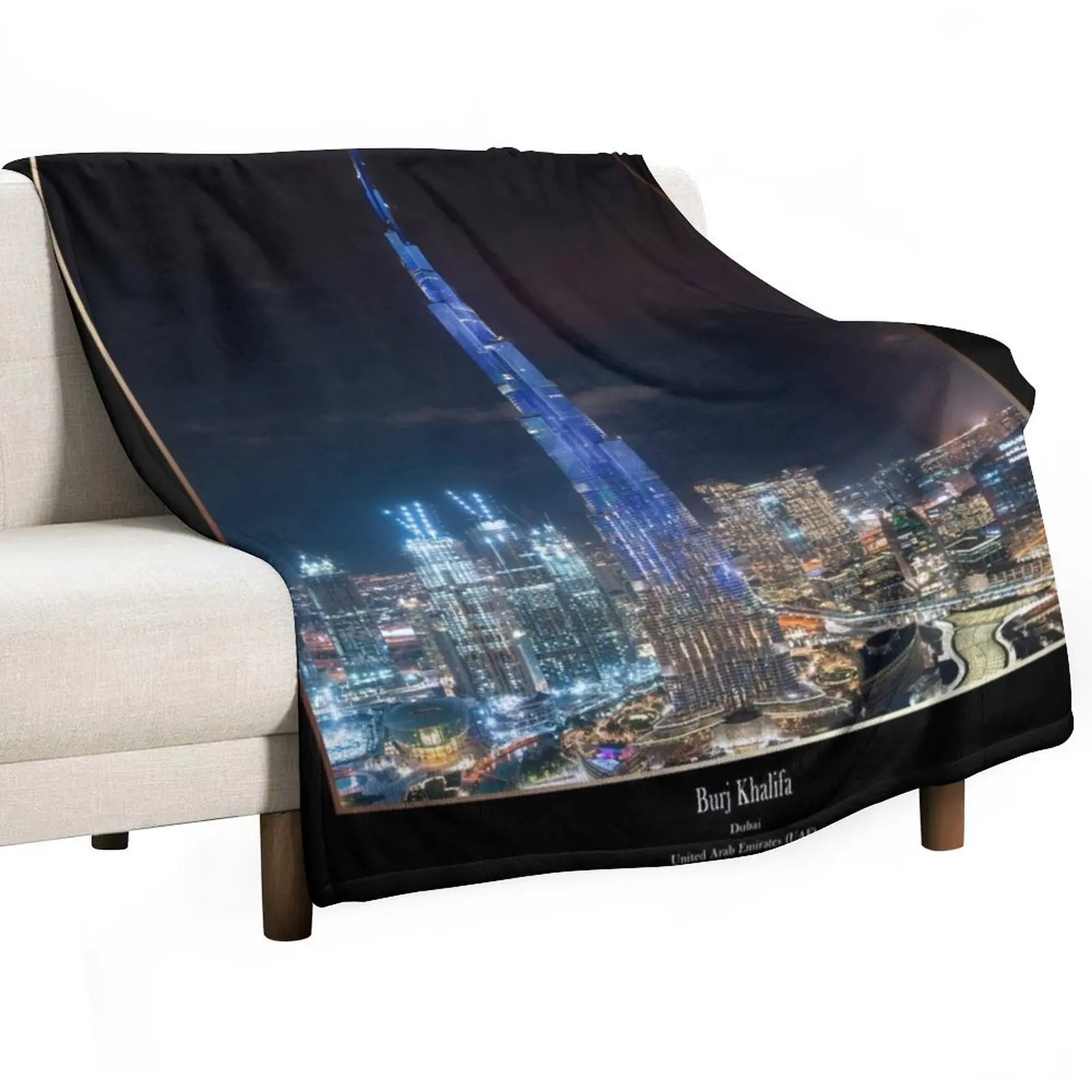 

Burj Khalifa, Dubai, United Arab Emirates, UAE Throw Blanket Warm Comfortable Blanket Gift for Parents Friends
