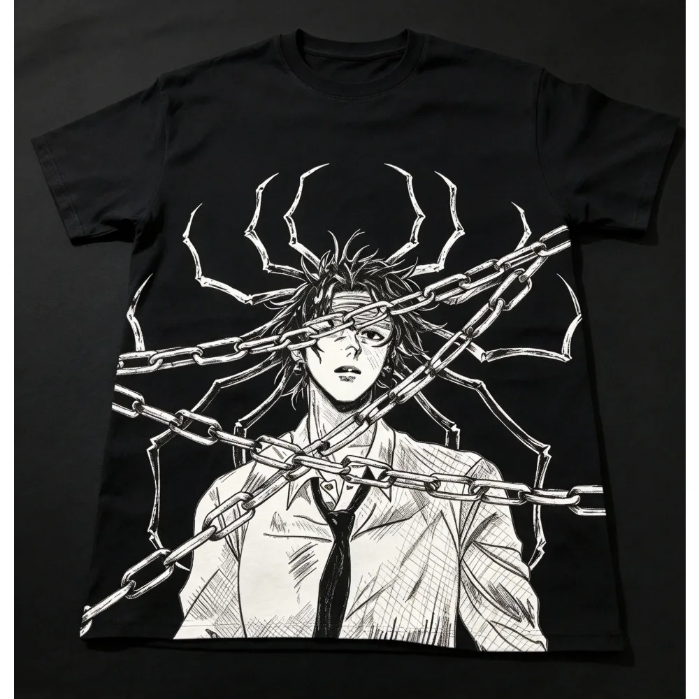 2026 New Hunter X Hunter Chrollo Phantom Troupe Spider Print T Shirt Unisex Short Sleeve Manga Panel Anime Fan Streetwear Tops