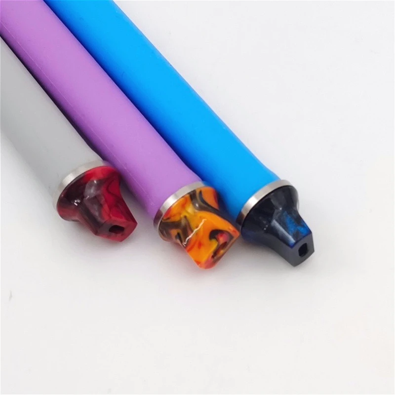 Giunto di paglia staccabile piatto in resina di acciaio inossidabile con punta a goccia 1PC 810