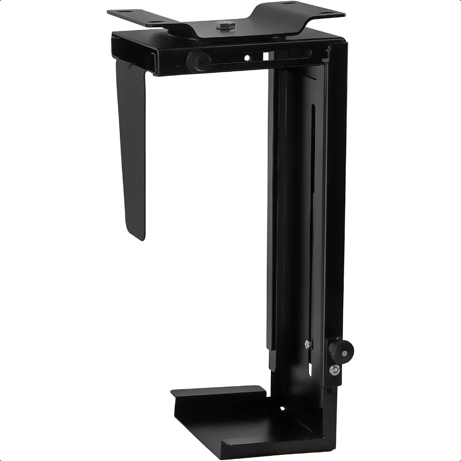 

CPU Under Desk Mount Bracket Computer Tower Wall and Under Counter Holder 360 Degree Swivel Adjustable Height and Width WallMou