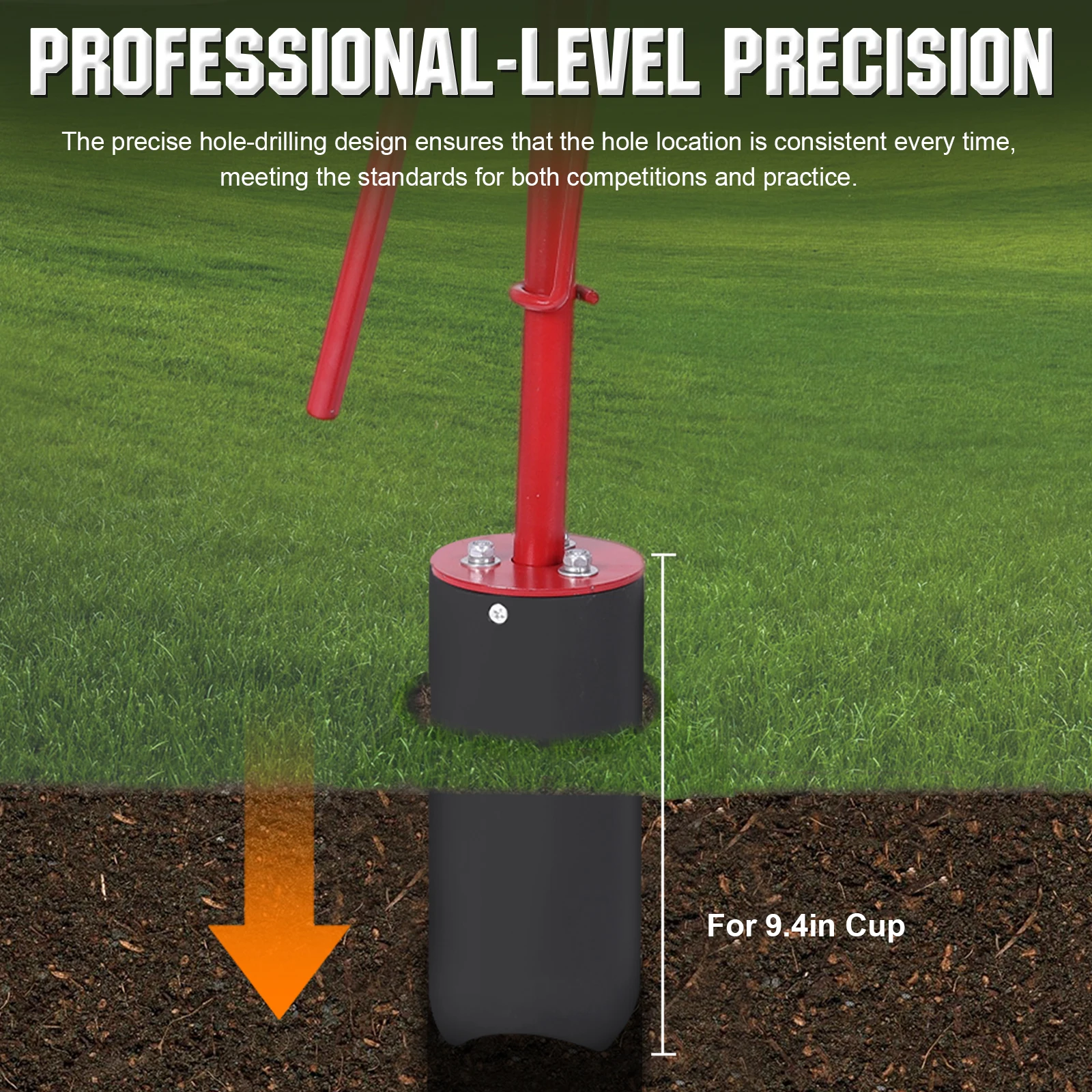 

Putting Green Hole Cutter Multi-Purpose Professional Hole Installation Tool Detachable for Golf Practice Drilling Hole Tool