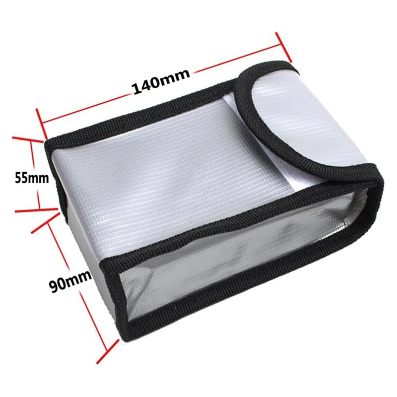 Explosion-Proof, Flame-Retardant Lithium Safety Storage Bag, Fireproof Fiberglass Bag for Drones, RC Models, Power Bank [CAAEE-]