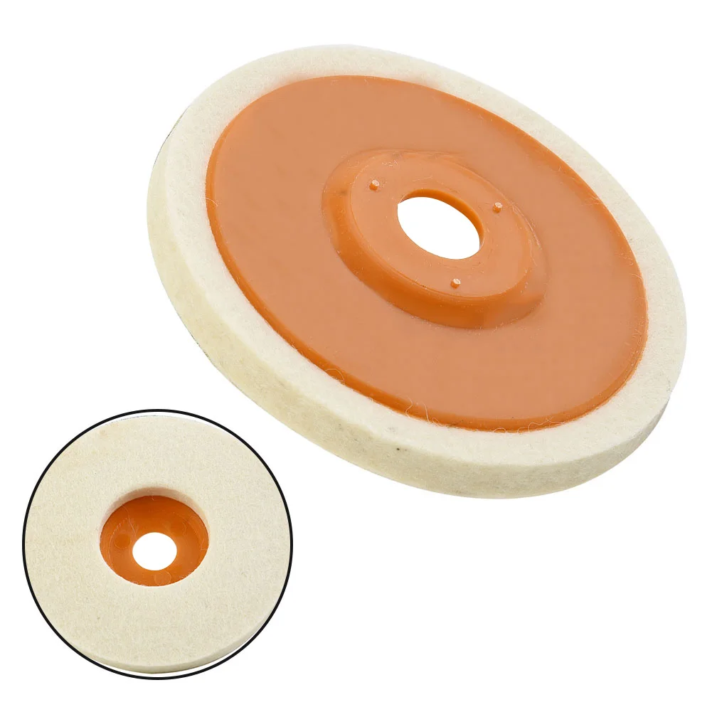 Wool Polishing Wheel Buffing Grinding Polishing Disc Pad Wheel White Wool Wool Polishing 4Inch Abrasive Angle Wheel