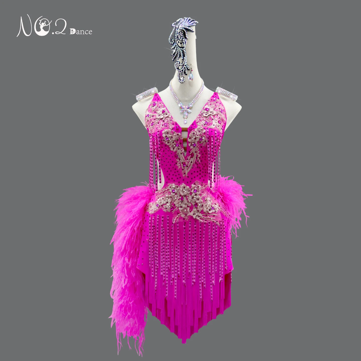 Womens Costumes Latin Dance Match Dress Ballroom Performance Girls Party Samba Clothes Short Parties Line Outfit Dancewear Skirt
