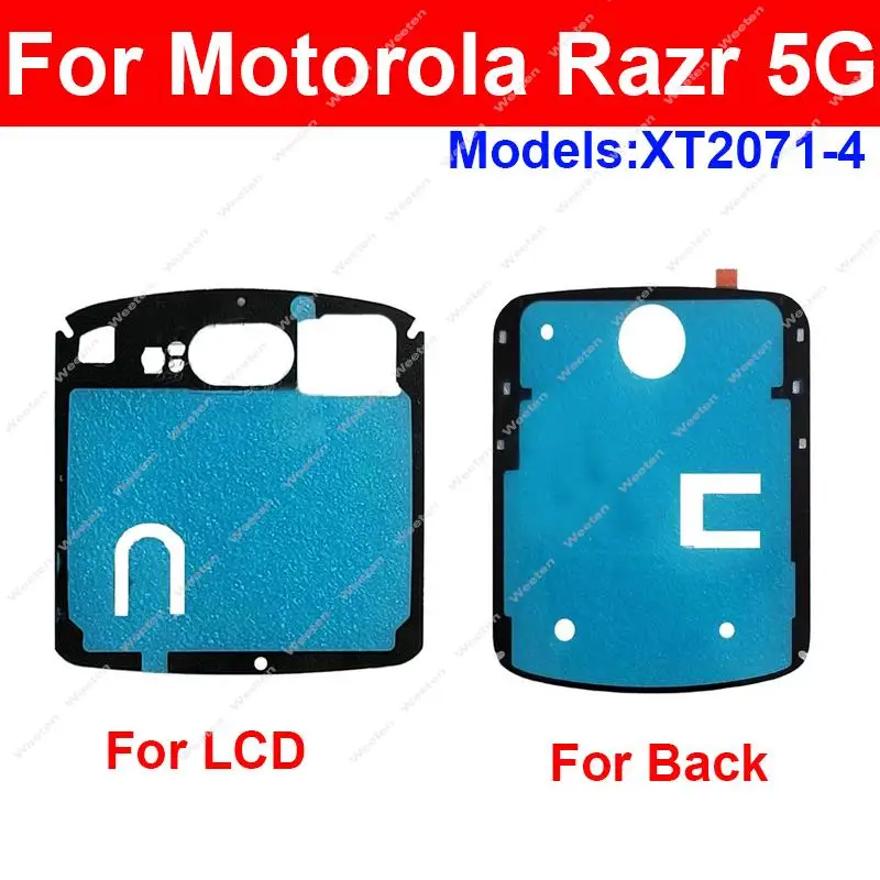 Rear LCD Screen Adhesive Sticker For Motorola MOTO Razr 5G XT2071-4 Back Battery Housing Cover Front LCD Display Sticker Glue