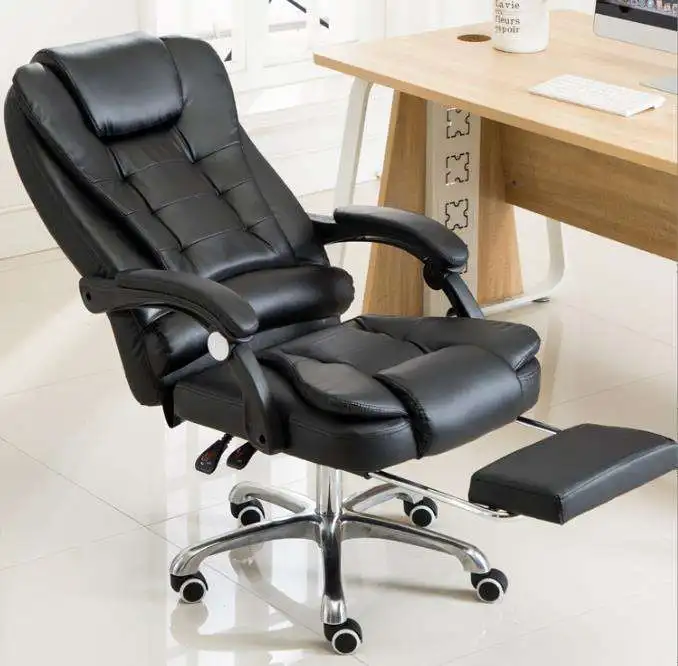 

New Product Computer Office Chair Lazy Person Learning Massage boss Recliner Home Ottoman Leather Ergonomic Swivel Chair