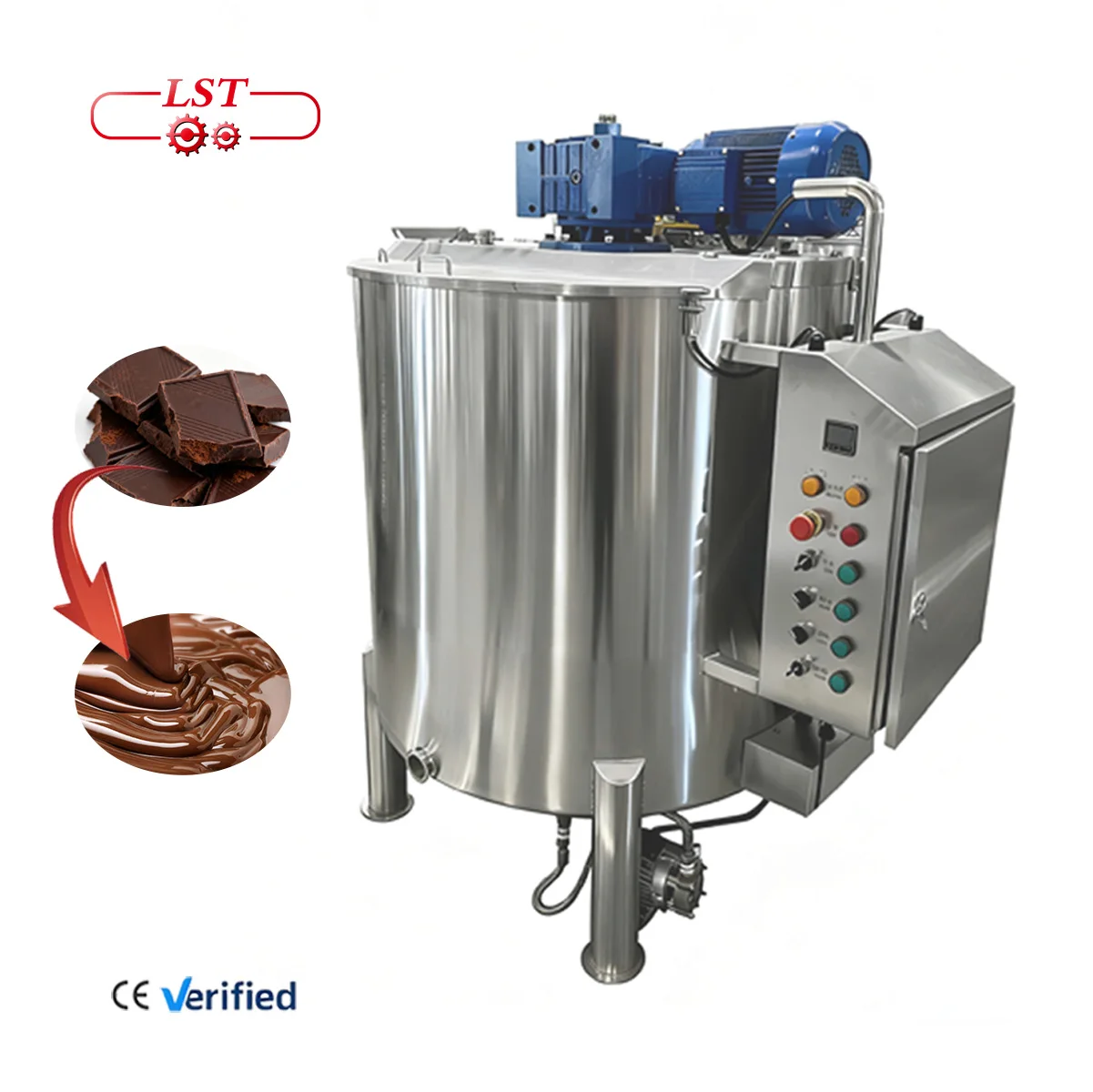 

New 2025 LST Commercial 150/300/500/1000L Chocolate Tempering Melting Machine Tank Customizable Food Grade 304 Stainless Steel