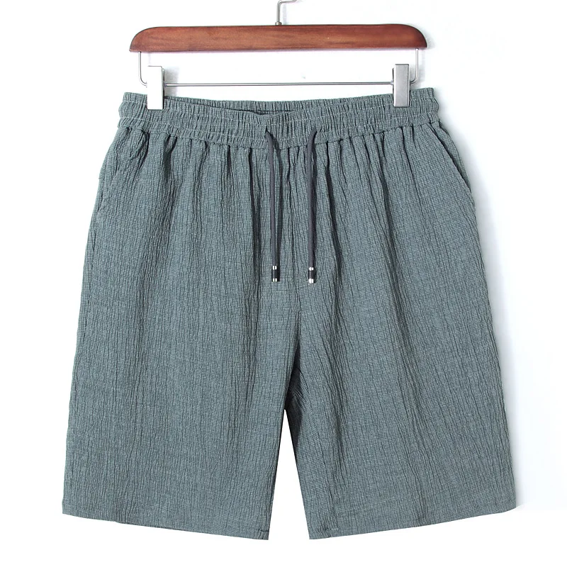 Men's Big Shorts Plus Size 10XL 11XL 12XL Summer Linen Large Stretch Sports Casual Loose 52 54 Black Shorts